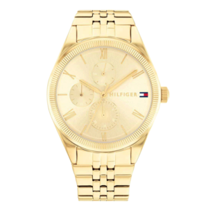Tommy Hilfiger Monica Gold Stainless Steel Gold Dial Quartz Watch for Ladies