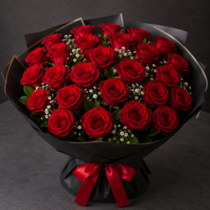 Two Dozen Red Roses Bunch