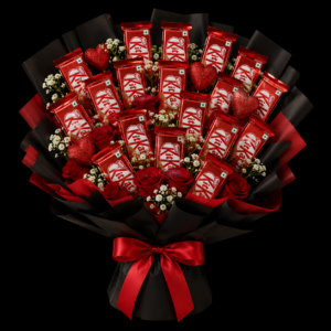 Roses & KitKat Chocolate Bouquet