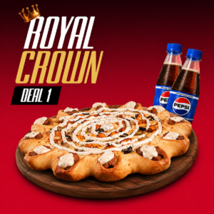 Royal Crown Deal 1) Medium Pizza &  2 Soft Drink 345ML