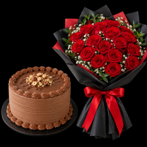 Cake with Bouquet