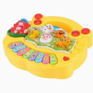 Plastic harmonium multi-function music  and light piano baby play mat with fence.