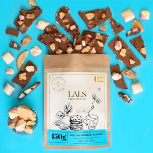 Biscuits,Fudge &  Mashmallows In Milk Chocolate  Bark pouch