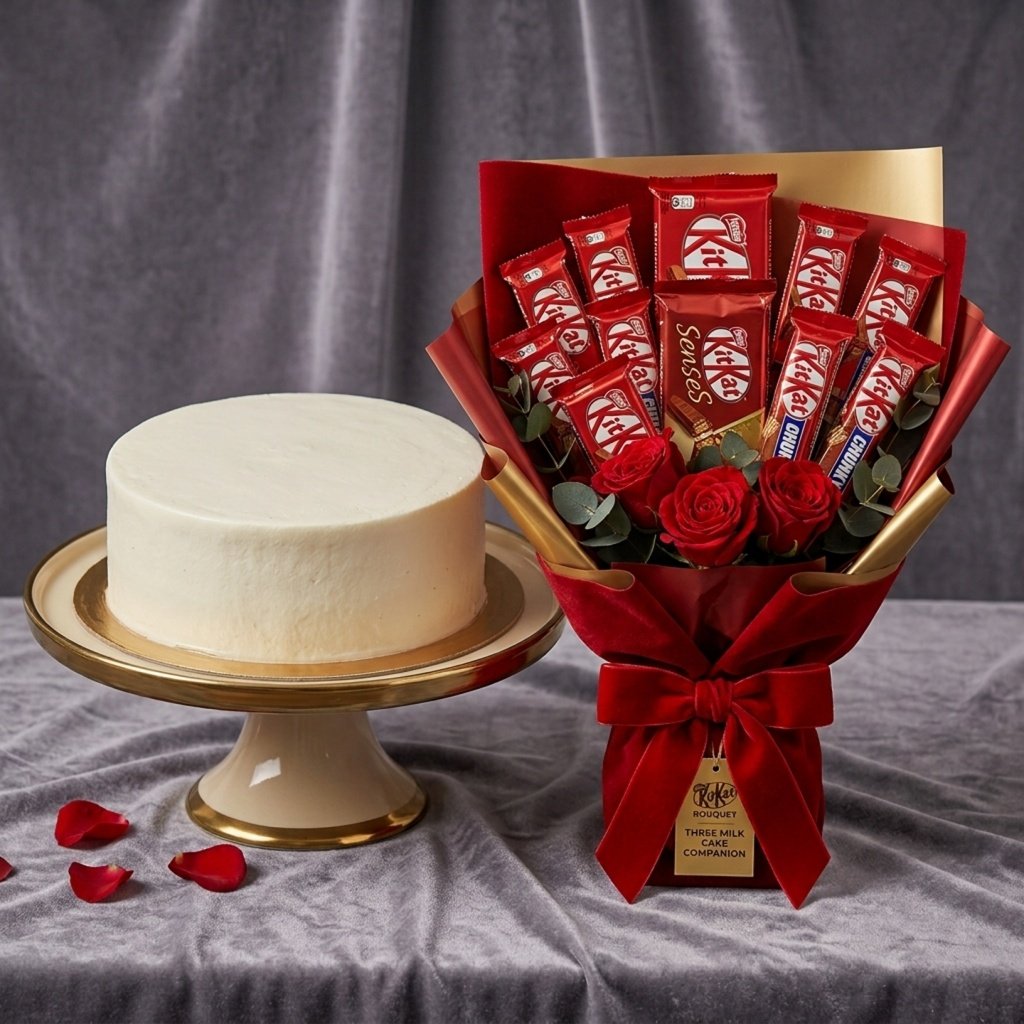 Cake & KitKat Chocolate Bouquet